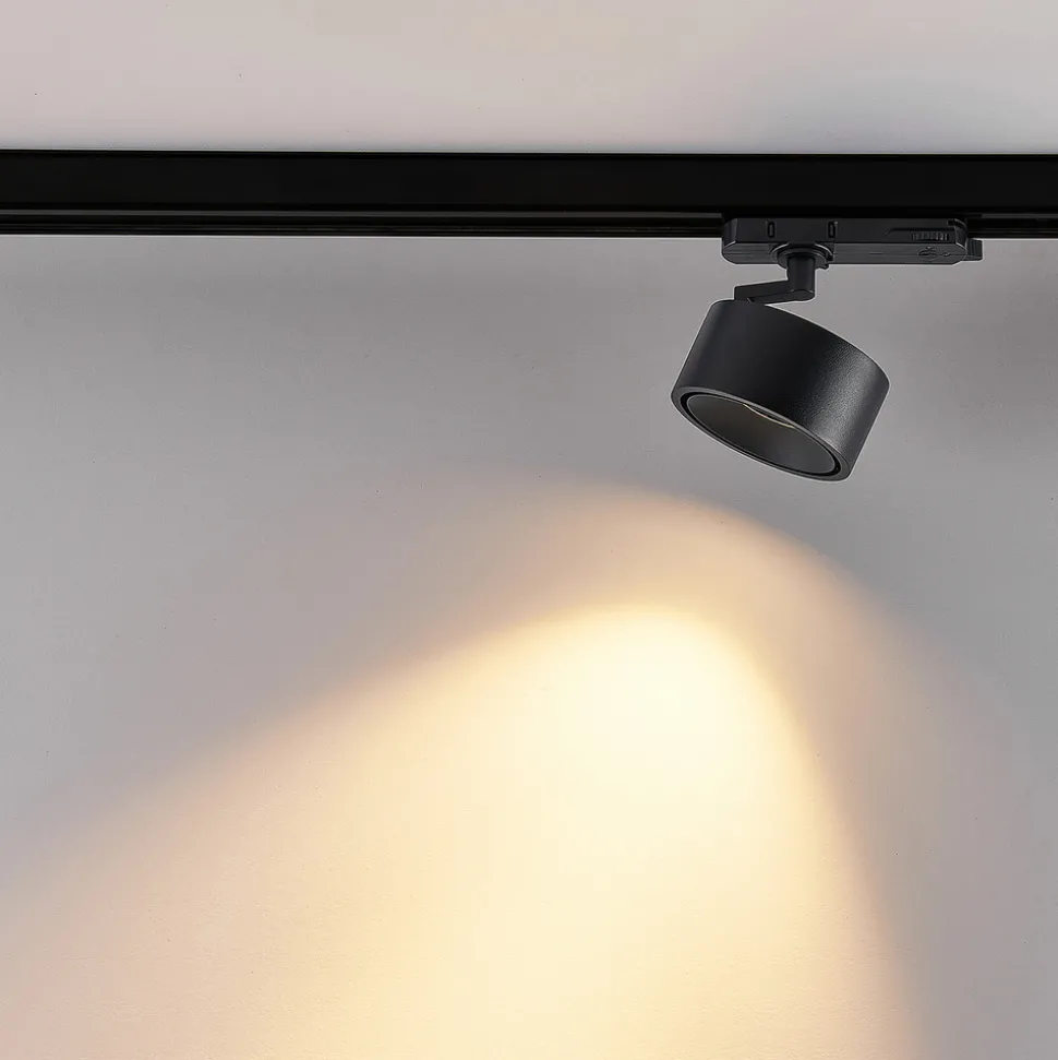 Molto Luce LED 3-faset skinnespotlight Magis, svart, 827