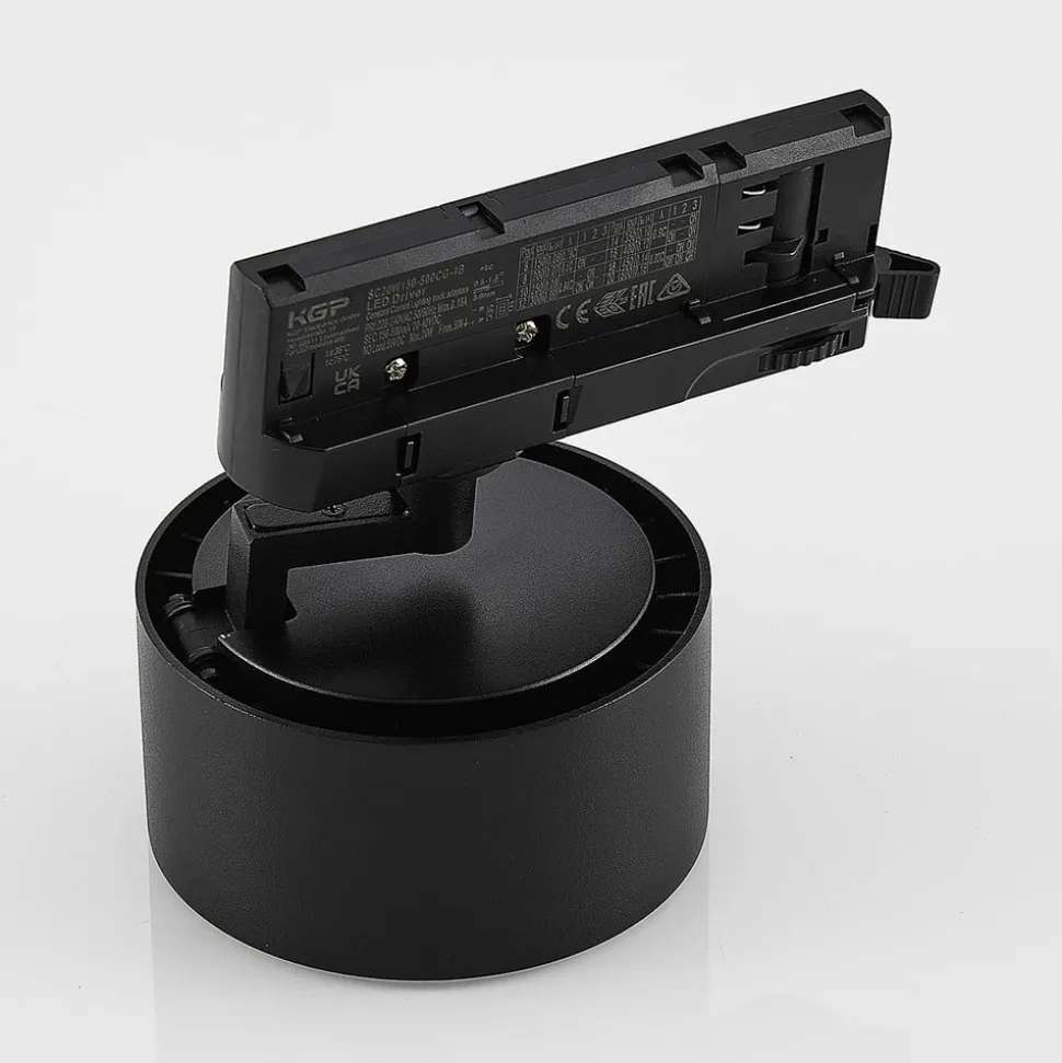 Molto Luce LED 3-faset skinnespotlight Magis, svart, 827