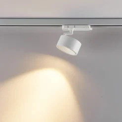 Molto Luce LED 3-faset skinnespotlight Magis, hvit, 827