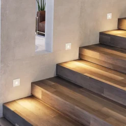 Molto Luce LED innbyggingslampe Wall 68R SQ, hvit, aluminium, CCT