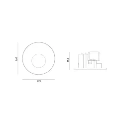 Molto Luce LED innbyggingslampe Wall 68R SQ, hvit, aluminium, CCT