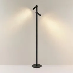 Molto Luce LED-gulvlampe Mimo Double F, antrasitt, aluminium