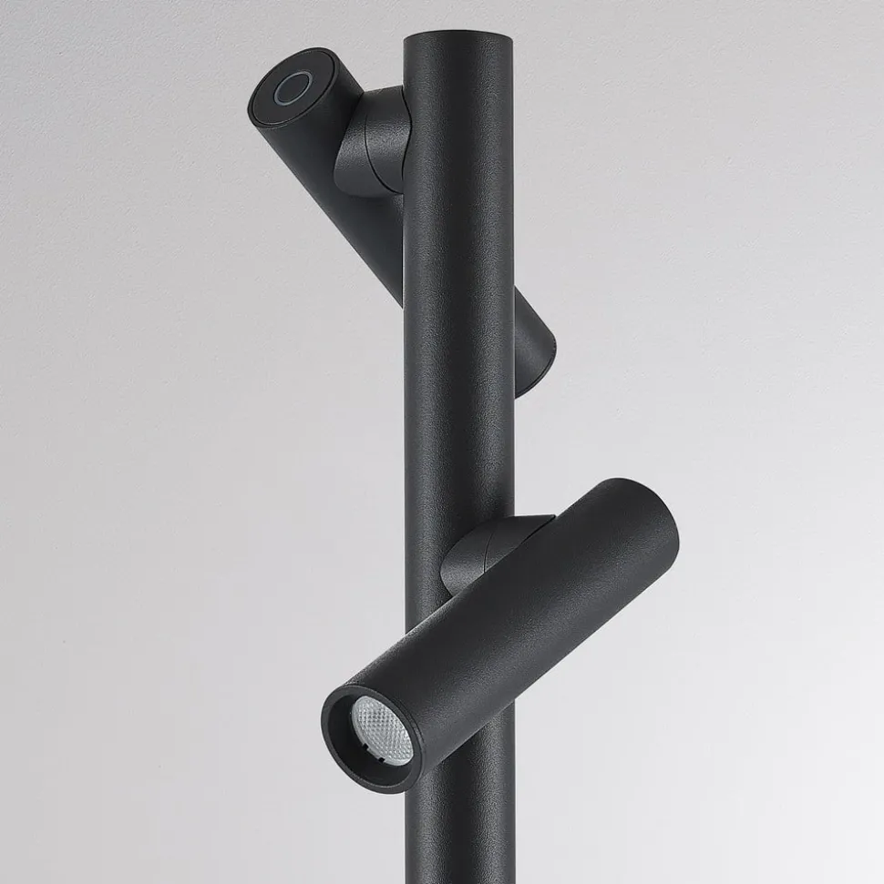 Molto Luce LED-gulvlampe Mimo Double F, antrasitt, aluminium