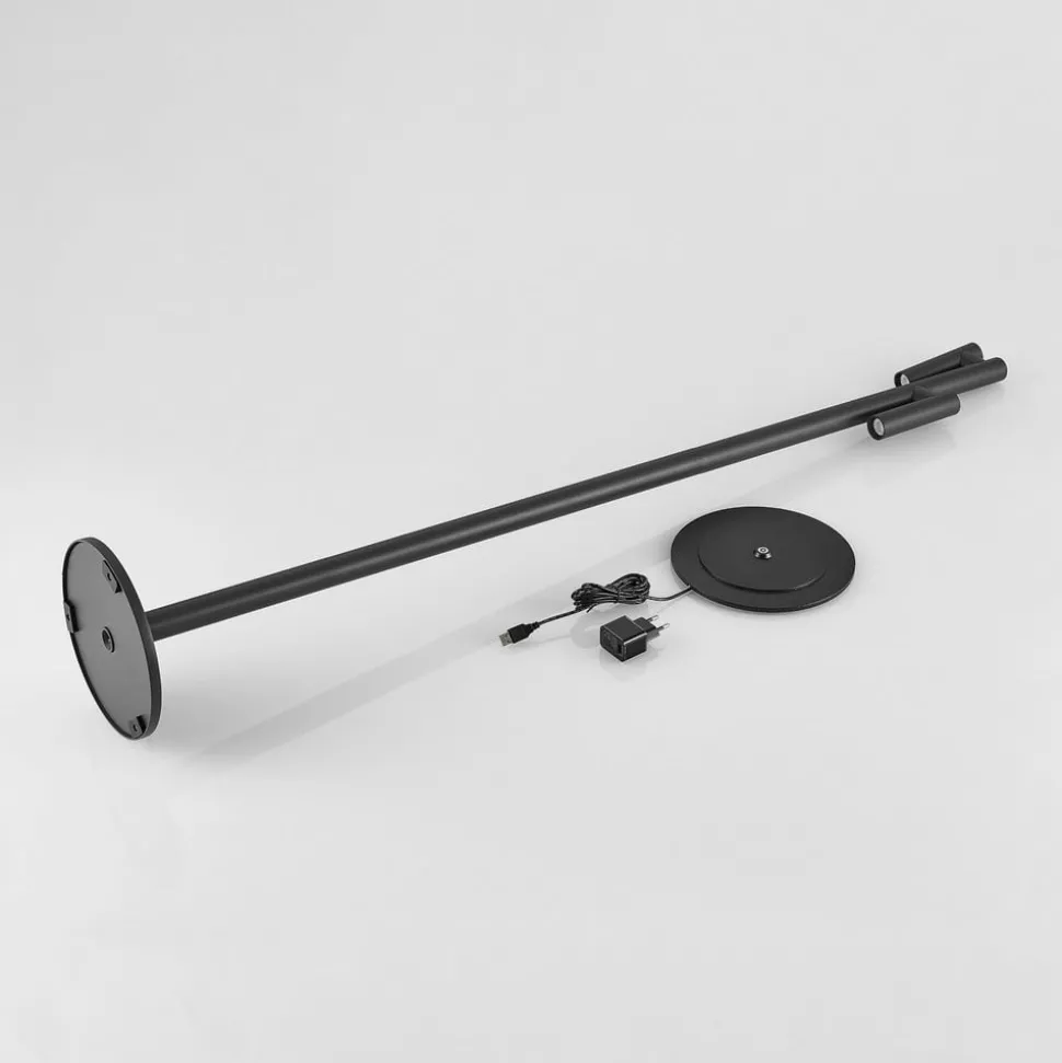 Molto Luce LED-gulvlampe Mimo Double F, antrasitt, aluminium