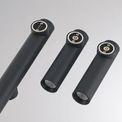 Molto Luce LED-gulvlampe Mimo Double F, antrasitt, aluminium