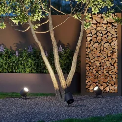 Molto Luce utendørs spot Foris Round F, antrasitt