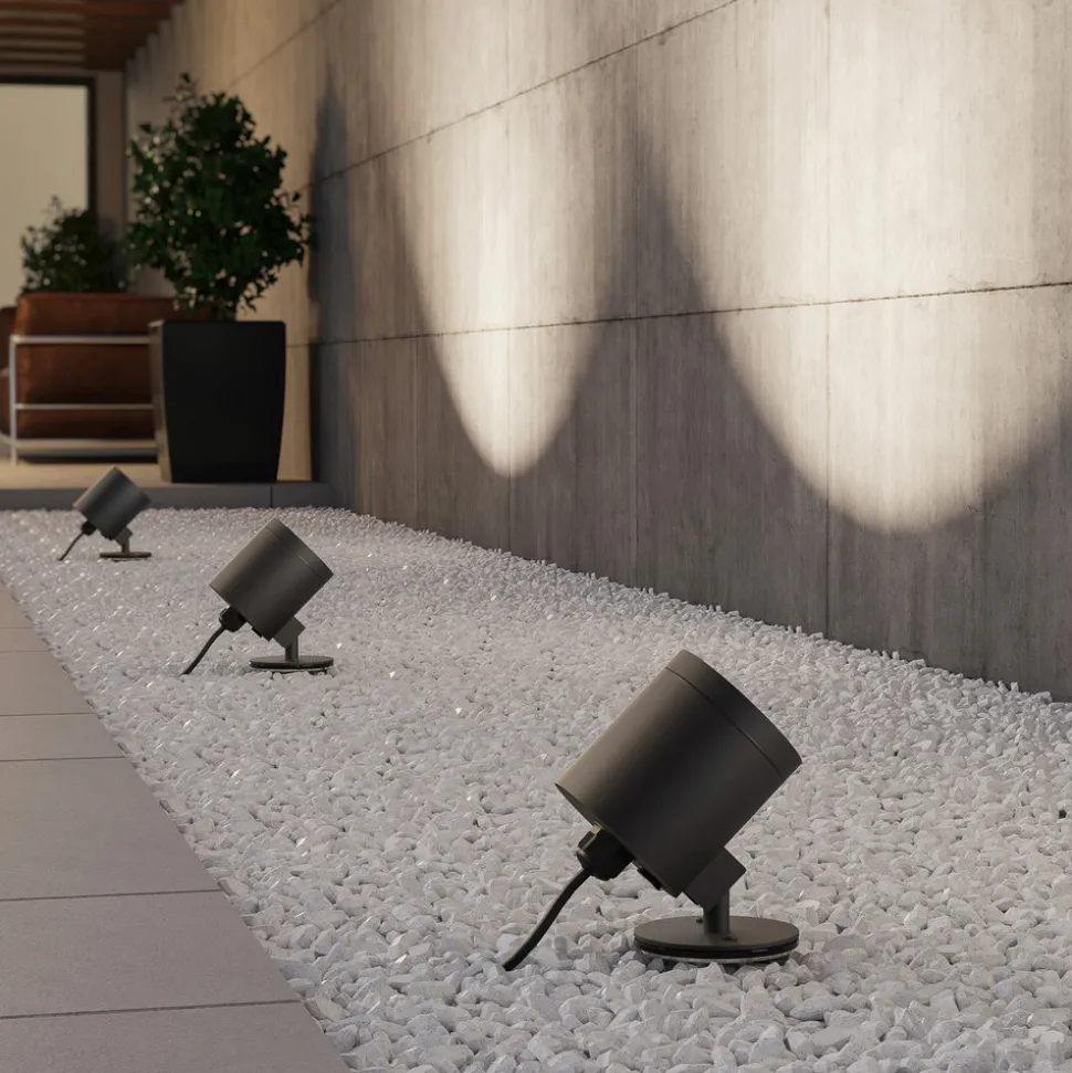 Molto Luce utendørs spot Foris Round F, antrasitt