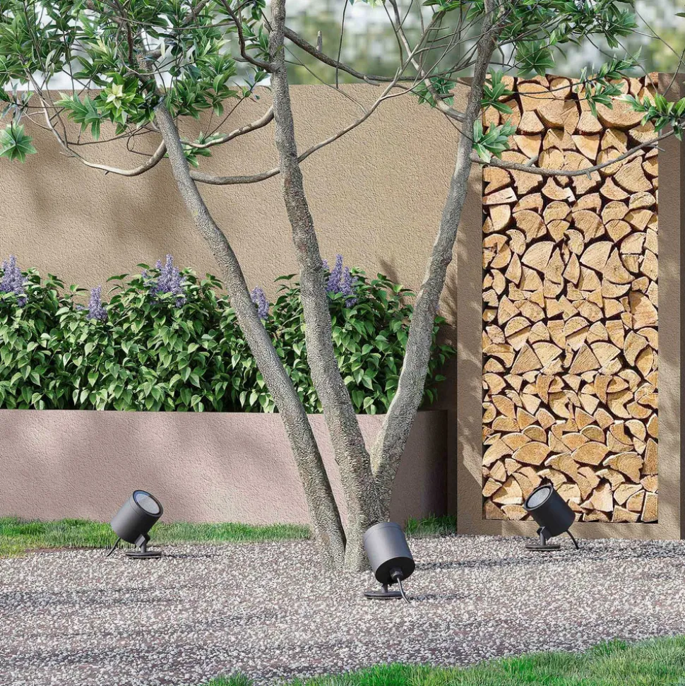 Molto Luce utendørs spot Foris Round F, antrasitt