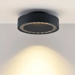 Molto Luce utendørs taklampe Nona, Ø 22,8 cm, antrasitt