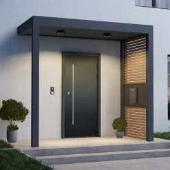 Molto Luce utendørs taklampe Nona, Ø 18,2 cm, antrasitt