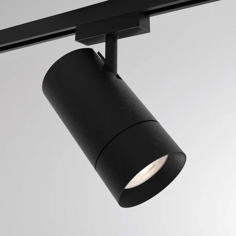 Mova S Volare GU10 skinnespotlight, svart