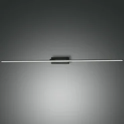Nala LED-speillampe, svart, bredde 110 cm, metall