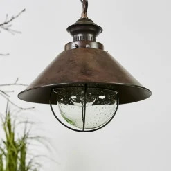 Nautica hengelampe i antikk look 26 cm