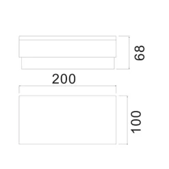 Nedfelt lampe Tabit, 10 x 20 cm, gangbar
