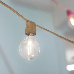 Newgarden Allegra LED-solcellelenke, jutekabel