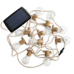 Newgarden Allegra LED-solcellelenke, jutekabel