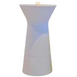 Newgarden Capri LED batteridrevet barbord, RGBW, 110 cm høyt, hvit