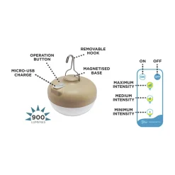 Newgarden Cherry LED-dekorasjonslampe beige/hvit