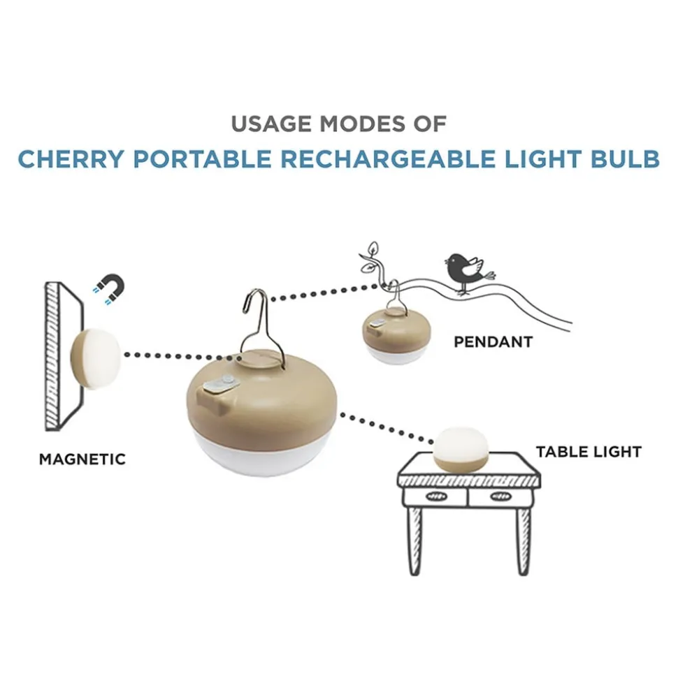 Newgarden Cherry LED-dekorasjonslampe beige/hvit