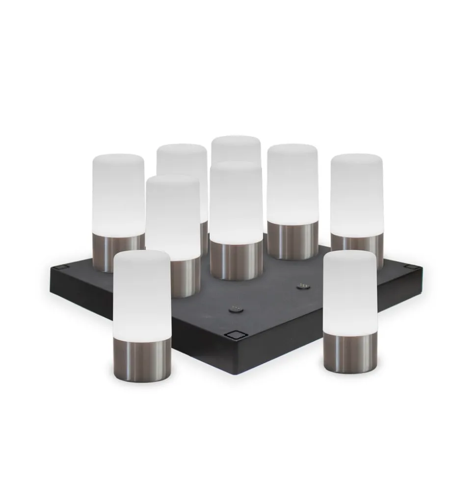 Newgarden LED-bordlampe Maia, grå, IP54, RGBW