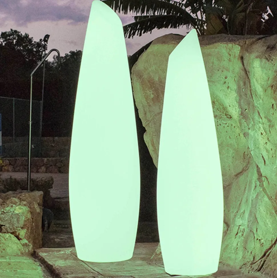 Newgarden LED-gulvlampe Fredo, hvit, plast, 140 cm