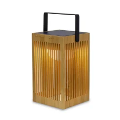Newgarden Okinawa LED-solcellebordlampe av bambus