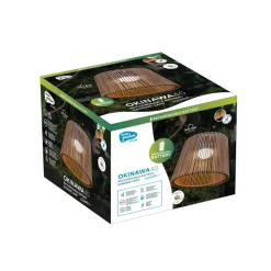 Newgarden Okinawa utendørs LED-pendellampe i bambus