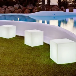 Newgarden solcellelampe Cuby kube, høyde 43 cm