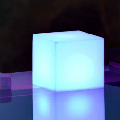 Newgarden solcellelampe Cuby kube, høyde 32 cm