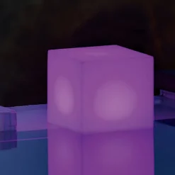 Newgarden solcellelampe Cuby kube, høyde 20 cm