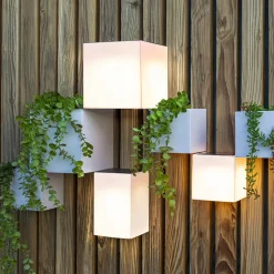 Newgarden Wally LED-solcellevegglampe, 18x18 cm