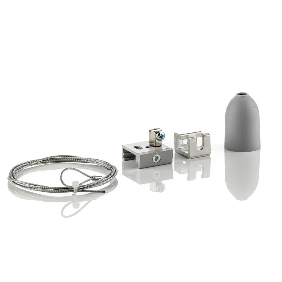 Opphengssett for 3-fase skinne Noa, 150cm grå