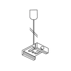 Opphengssett for 3-fase skinne Noa, 300cm grå