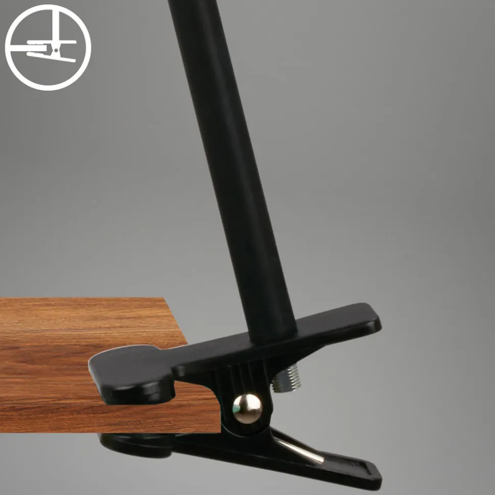 Oppladbar klemmelampe Tari, svart, CCT, berøringsdimmer, USB