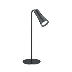 Oppladbar LED-bordlampe Maxi, svart, metall, dimbar, 36 cm