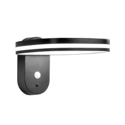 Oppladbar LED-solcellelampe Chicago, svart, sensor