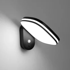Oppladbar LED-solcellelampe Chicago, svart, sensor