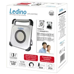 Oppladbar LED-spot Veddel 50 W + 3W ekstra belysning