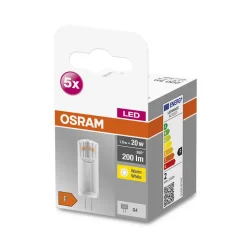 OSRAM Base PIN LED-stiftpære G4 1,8W 200lm 5stk