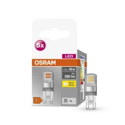OSRAM Base PIN LED-stiftpære G9 1,9W 2 700 K 5stk