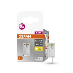 OSRAM Base PIN LED-stiftpære G4 0,9W 100lm 5stk