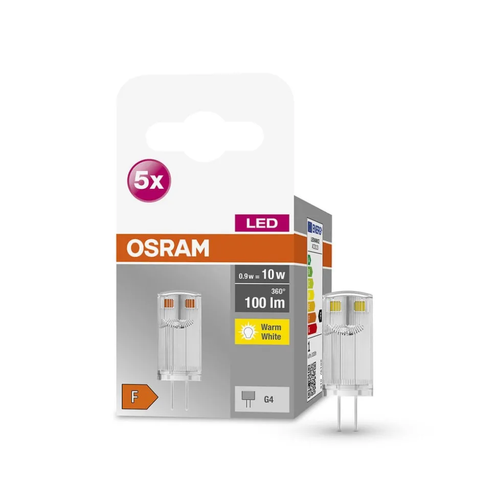 OSRAM Base PIN LED-stiftpære G4 0,9W 100lm 5stk