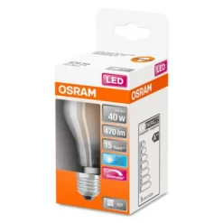 OSRAM Classic A LED-pære E27 5W 4 000K matt dimbar