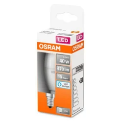 OSRAM Classic B LED-pære E14 4,9 W 6 500 K matt