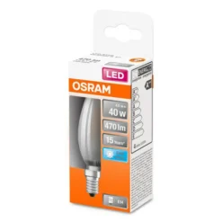 OSRAM Classic B LED-pære E14 4 W 6 500 K matt
