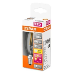 OSRAM Classic B-LED-pære E14 4W 827 3-step-dim
