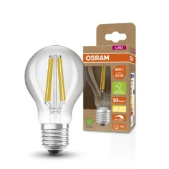 OSRAM Classic LED-pære E27 4,3W 827 filament dim