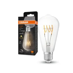 OSRAM Classic LED-rustikk E27 4,8W 827 klar dim