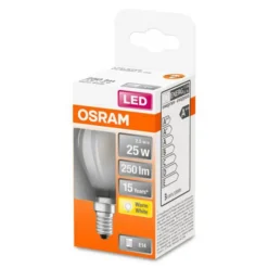 OSRAM Classic P LED-pære E14 2,5W 2 700 K matt