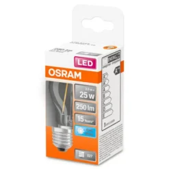 OSRAM Classic P LED-pære E27 2,5 W 4 000 K klar